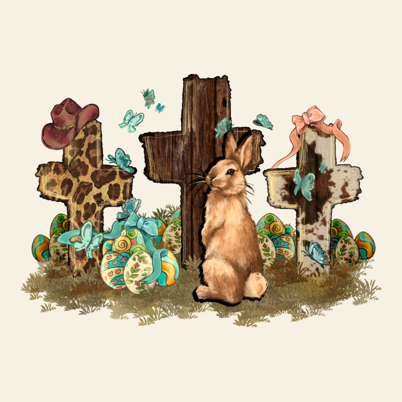 Western Rabbit Bunny With Crosses Easter Day Vintage Tee by HowdyJamesFarm | Teevron