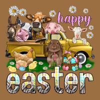 Happy Easter Truck With Farm Animals Easter Day Vintage Tee | Teevron