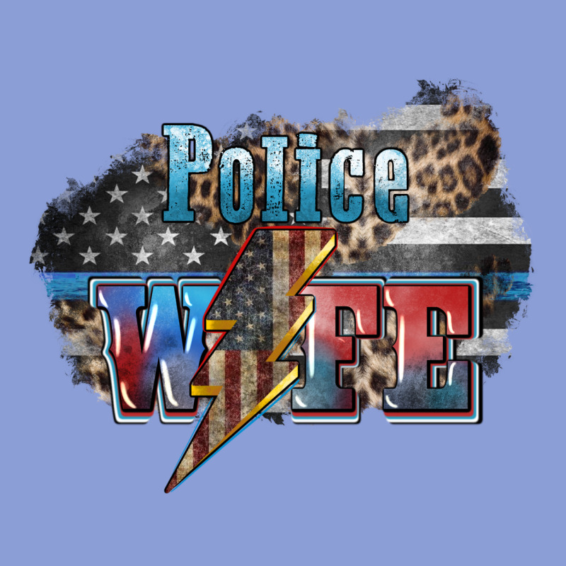 Police Wife Lightning Bolt 4th Of July Long Sleeve Tee by HowdyJamesFarm | Teevron