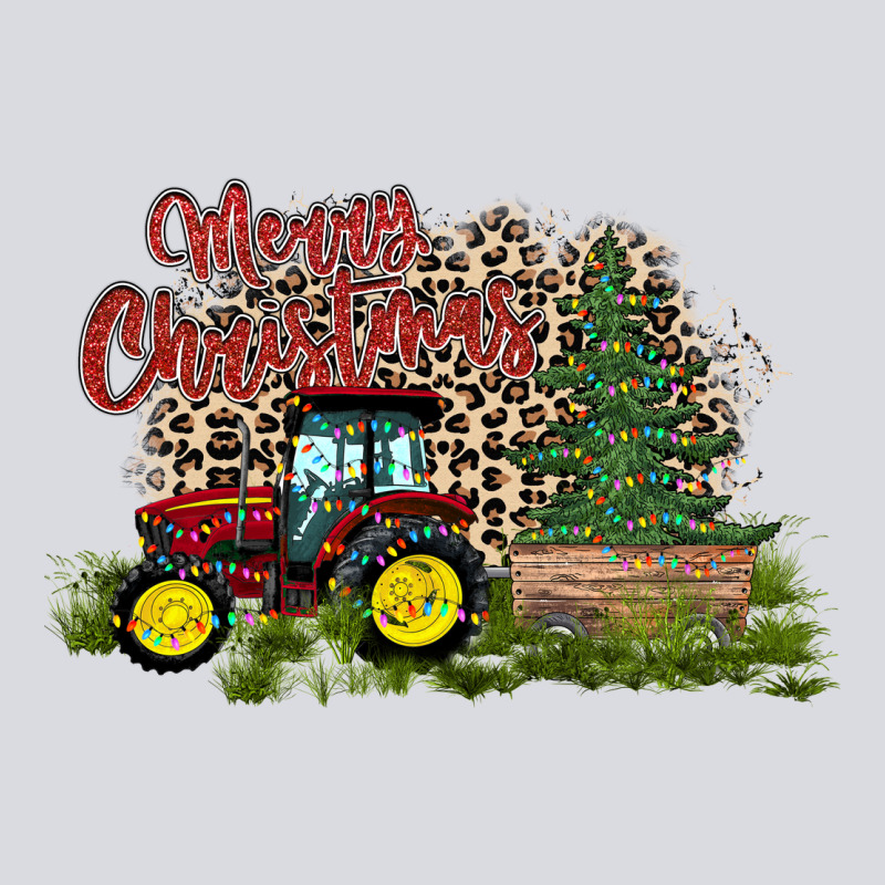 Merry Christmas Tractor Tree Zipper Hoodie by CowhideDigitalArt | Teevron