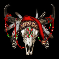 Western Christmas Bull Skull Ladies Tee | Teevron