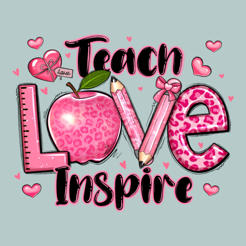 Teach Love Inspire Teacher Valentines Day Heavy Core Tee by LillyAllenDesigns | Teevron