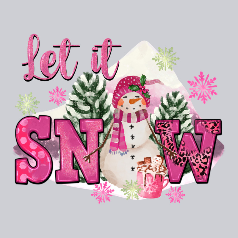 Let It Snow Pink Christmas Heavyweight Sweatshirt by FaDigitalArtStudio | Teevron