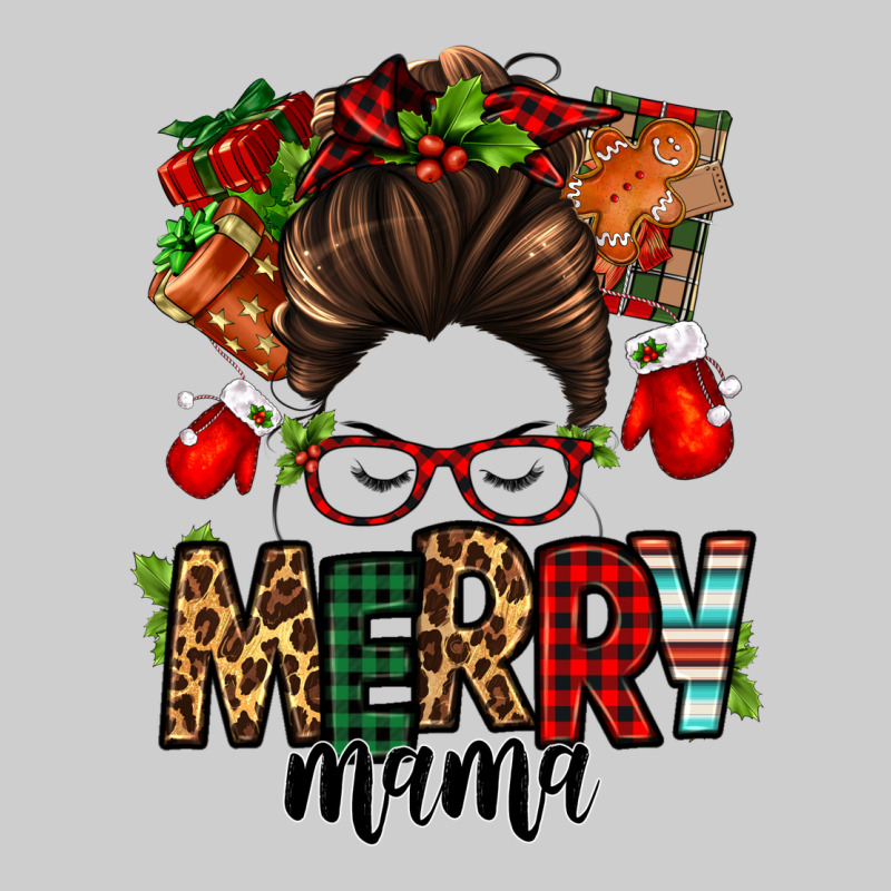 Christmas Merry Mama Messy Bun Premium Tee by Jasminsmagicworld | Teevron