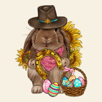 Western Rabbit With Sunflowers Easter Day Vintage Tee | Teevron
