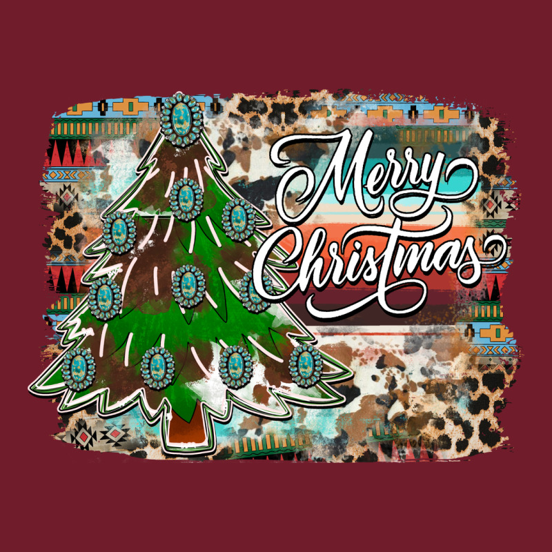 Merry Christmas Tree Western Zipper Hoodie by CowhideDigitalArt | Teevron