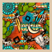 Western Cactus Aztec Seamless Pattern Heavyweight Sweatshirt | Teevron