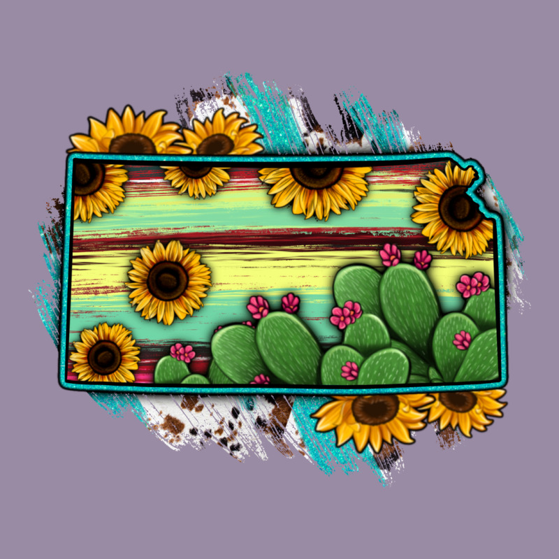 Kansas Map Sunflower Catus Serape Classic Tee by RanaPortraitStore | Teevron