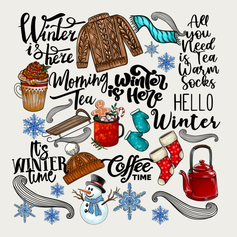 Winter Festive Essentials Zipper Hoodie by CowhideDigitalArt | Teevron