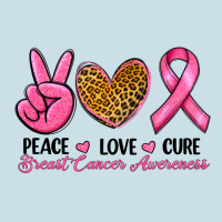 Peace Love Cure Breast Cancer Ladies Tee | Teevron