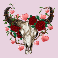 Valentines Bull Skull Ladies Tee | Teevron