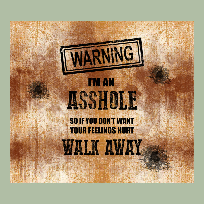 Warning I'm An Asshole With Rusty Background Urban Heavy Tee by TumblerDesignByShophia | Teevron