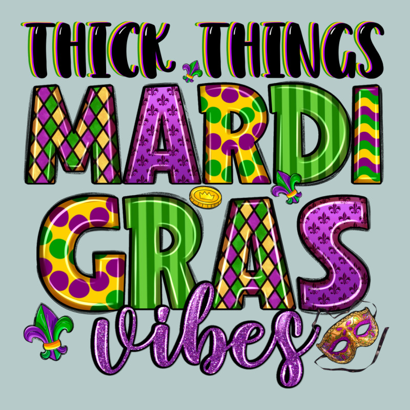 Thick Things Mardi Gras Vibes Heavy Core Tee by LillyAllenDesigns | Teevron