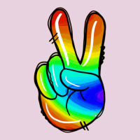 Rainbow Peace Sign Ladies Tee | Teevron