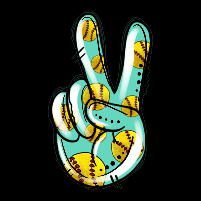 Softball Peace Sign Ladies Tee by Jasminsmagicworld | Teevron