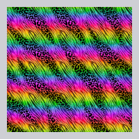 Neon Rainbow Leopard Zebra Seamless Pattern Heavyweight Sweatshirt | Teevron