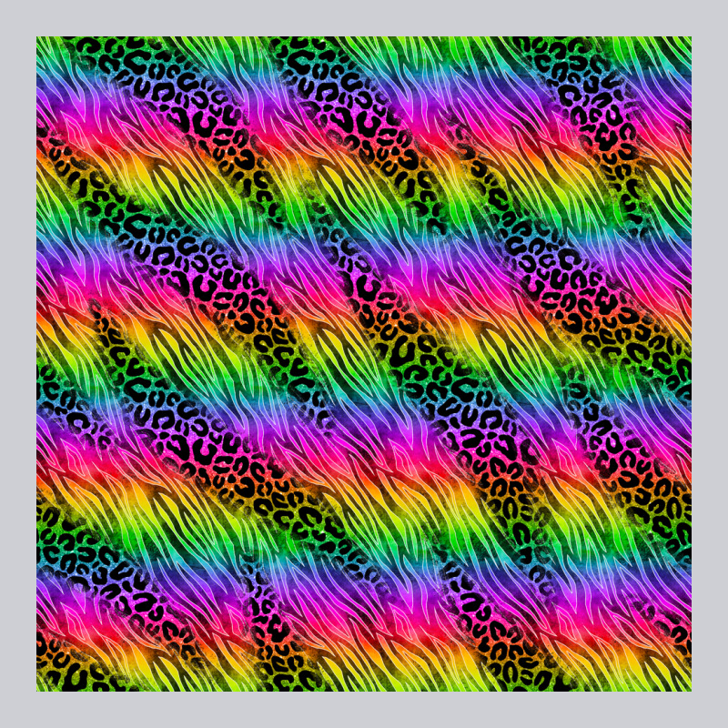 Neon Rainbow Leopard Zebra Seamless Pattern Heavyweight Sweatshirt by BundleAndBundleShop | Teevron