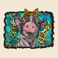 Baby Pig With Leopard Background Ladies Tee | Teevron