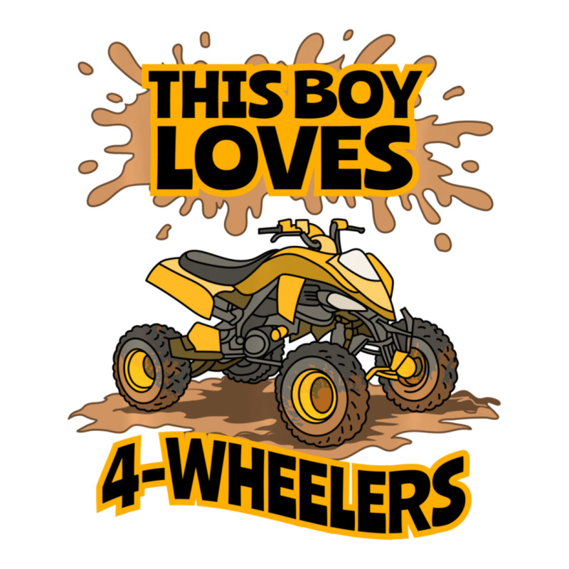 Kids Atv Outfit 4 Wheeler Mudding Gift- Boys Four Wheeler Premium Tee by minhPixels | Teevron