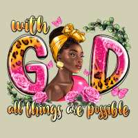 With God All Things Are Possible Black Woman Heavy Core Tee | Teevron