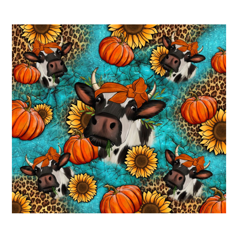 Autumn Pumpkins Holstein Cow Premium Tee by Jasminsmagicworld | Teevron