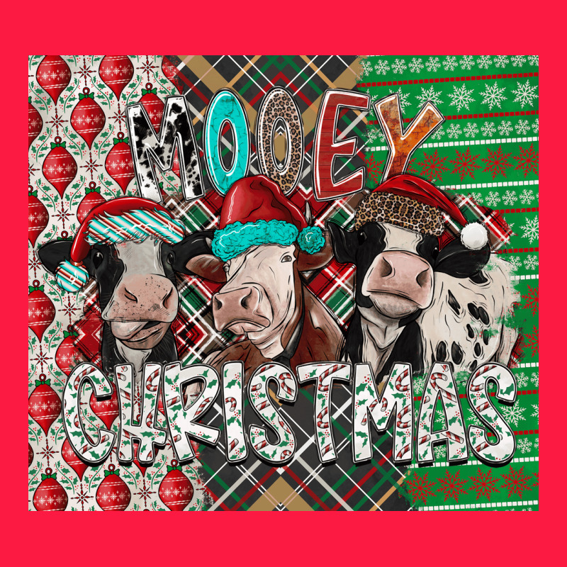 Mooey Christmas Zipper Hoodie by CowhideDigitalArt | Teevron