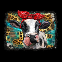 Holstein Cow With Glitter And Leopard Background Ladies Tee | Teevron
