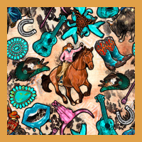 Western Cowgirl Seamless Pattern Premium Hoodie | Teevron