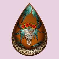 Leopard Bullskull Teardrop Earrings Ladies Tee | Teevron