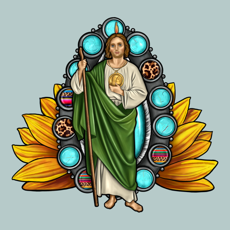 San Judas Gemstone Sunflower Heavy Core Tee by JahusDesignShop | Teevron