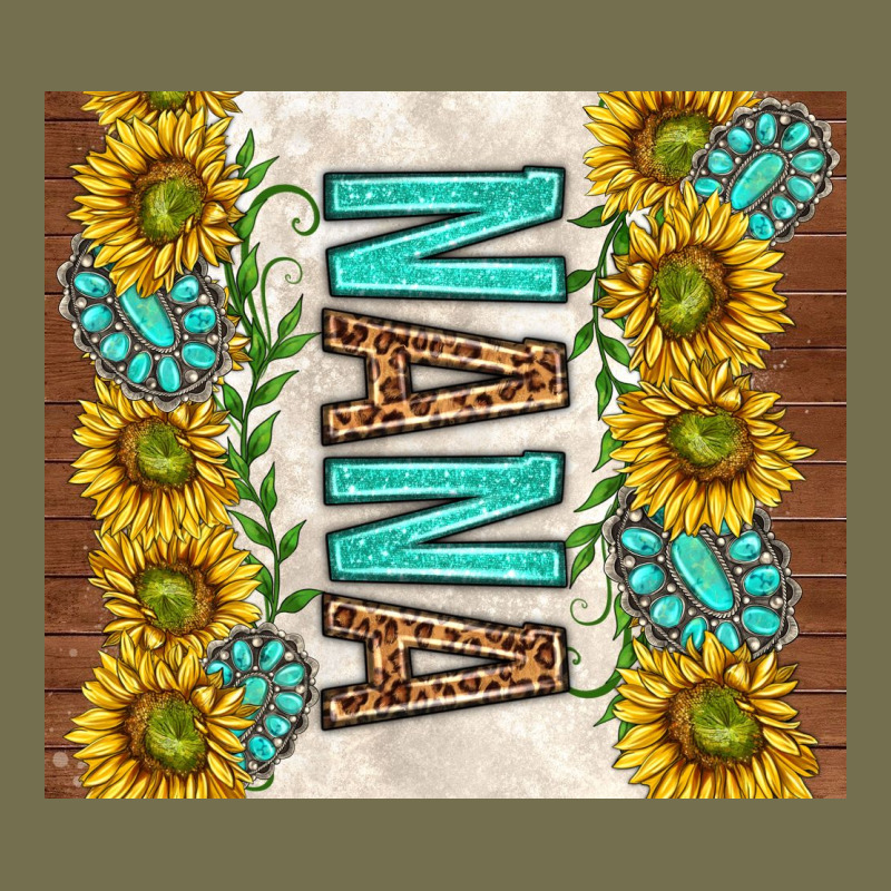 Nana Sunflowers And Turquoise Gemstones Vintage Hoodie by TumblerDesignByShophia | Teevron