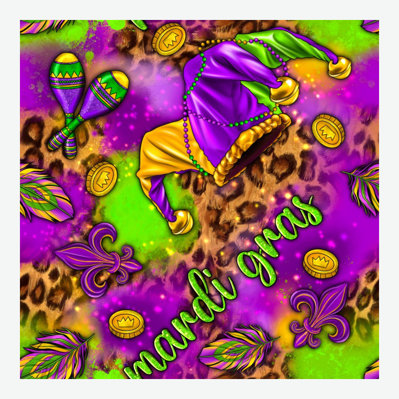Mardi Gras And Jester Hat Seamless Pattern Urban Heavy Tee by HowdyJamesFarm | Teevron