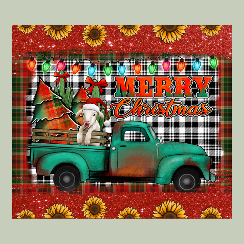 Merry Christmas Farm Truck Tumbler Ladies Tee by Jasminsmagicworld | Teevron