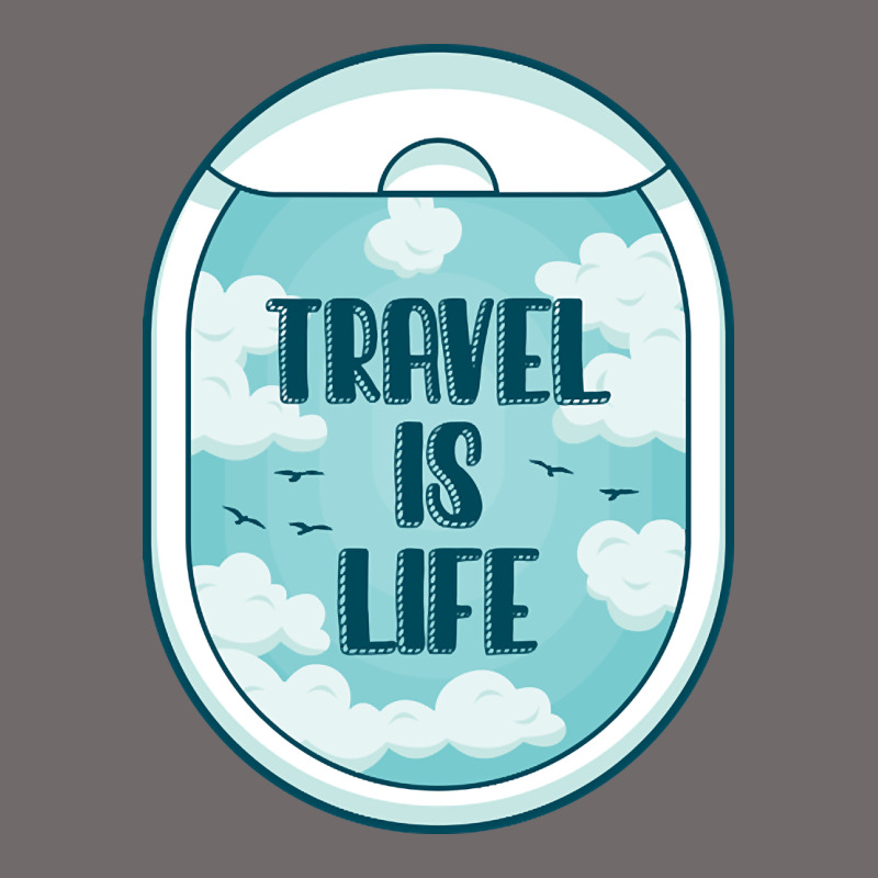 Travel Is Life Funny Traveling Gift Urban Heavy Tee by minhPixels | Teevron