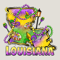 Louisiana Mardi Gras State Map Heavy Core Tee | Teevron