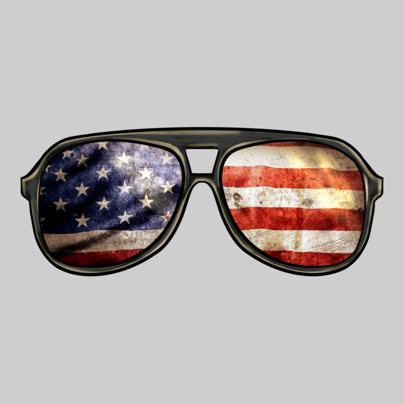 Amerıcan Flag Glasses Premium Tee by BarkalooDesign | Teevron