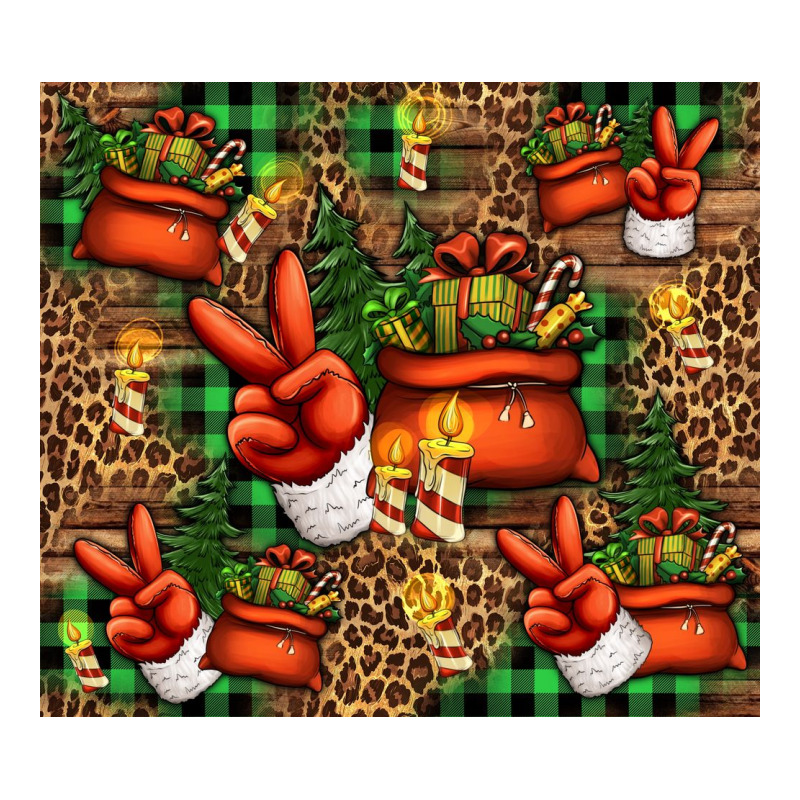 Christmas Santa Claus Peace Hand Premium Tee by Jasminsmagicworld | Teevron