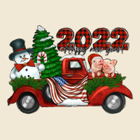 Happy New Year 2022 Christmas Truck With American Flag Ladies Tee | Teevron