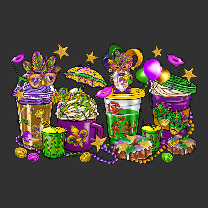 Mardi Gras Coffee Cups Urban Heavy Tee by HowdyJamesFarm | Teevron