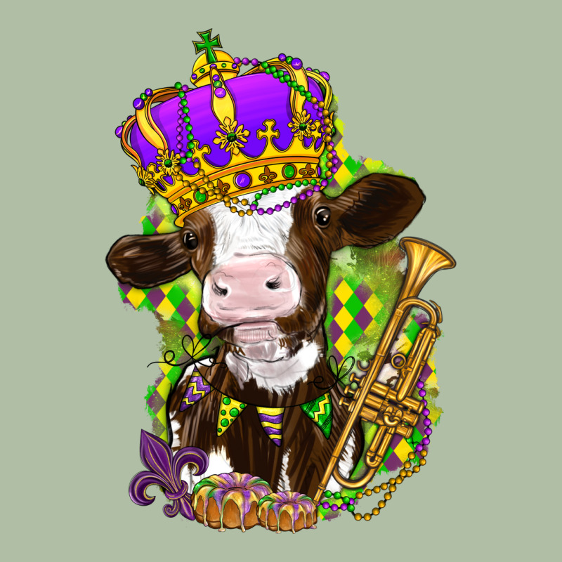 Mardi Gras Cow Urban Heavy Tee by HowdyJamesFarm | Teevron