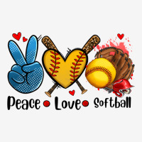 Peace Love  Softball Urban Hoodie | Teevron