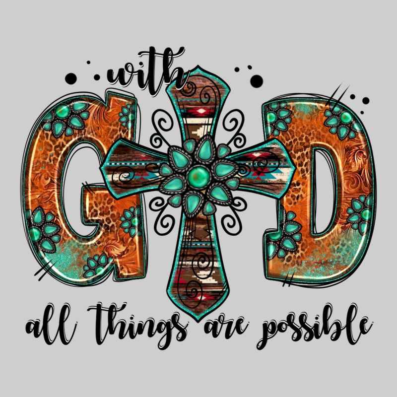 With God All Things Are Possible Gemstone Cross Premium Tee by Jasminsmagicworld | Teevron