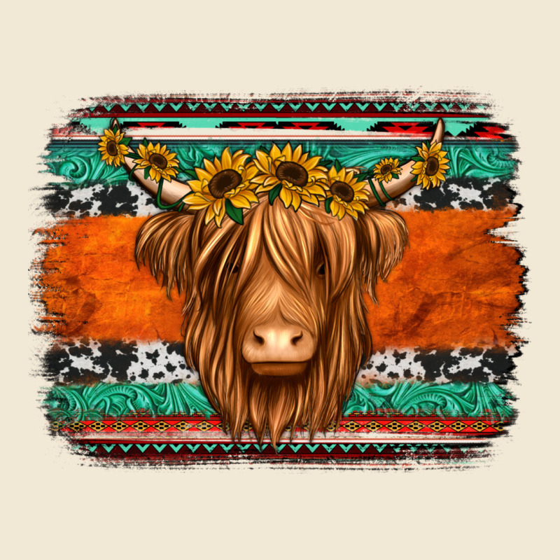 Highland Cow Western Background Ladies Tee by Jasminsmagicworld | Teevron