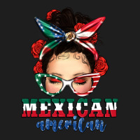 Mexican American Messy Bun Classic Tee | Teevron