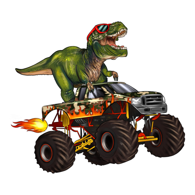 Monster Truck And T Rex Dinosaur Heavyweight Hoodie by Artiststas | Teevron