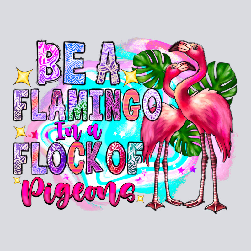 Bea Flamingo In A Flock Of Pigeons Zipper Hoodie by CowhideDigitalArt | Teevron