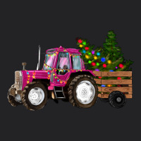 Pink Christmas Farm Tractor Vintage Tee | Teevron