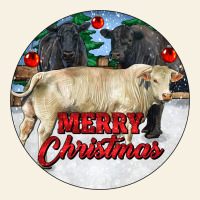 Merry Christmas Charolais Bull Vintage Tee | Teevron