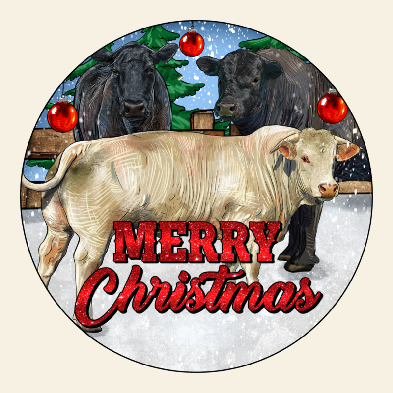 Merry Christmas Charolais Bull Vintage Tee by RanaPortraitStore | Teevron