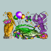 Mardi Gras Pelican Alligator And Crawfish Heavy Core Tee | Teevron
